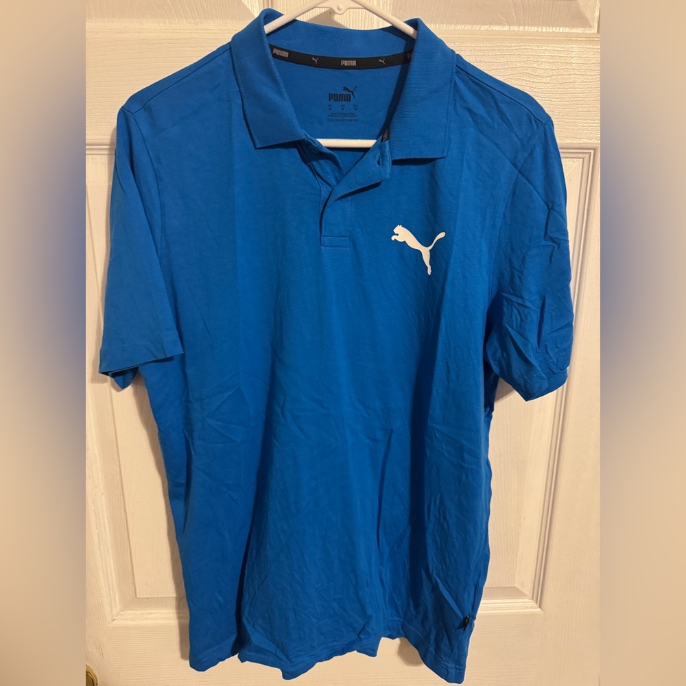 PUMA Men's Vibrant Blue Polo Shirt
